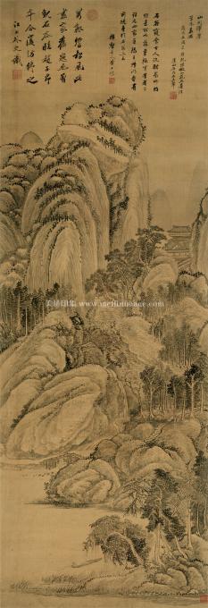 王翚-山川浑厚图-49x145cm