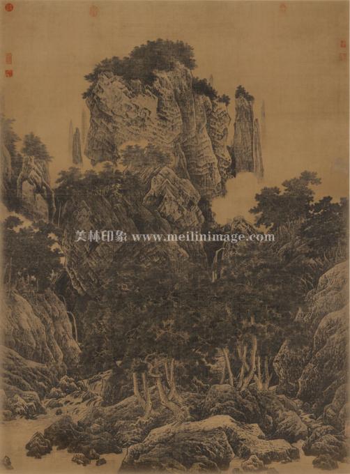 李唐-万壑松风图-绢本-140X188cm
