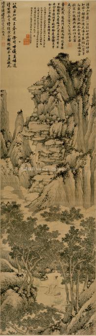 沈周-寿陆母八十上水-55x191cm