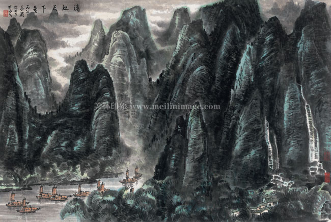 李可染-漓江山水-88x123cm