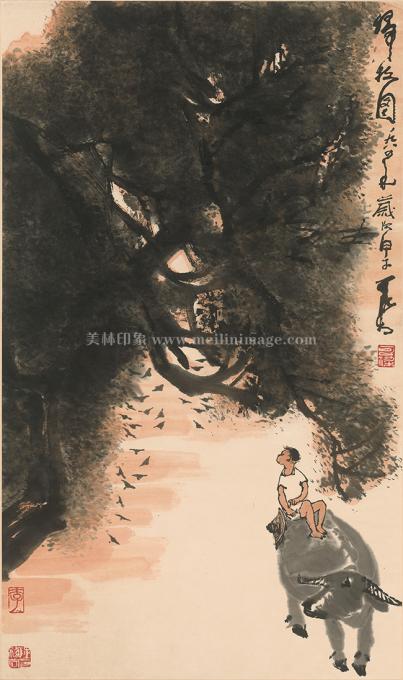 李可染-1989-归牧图-32x53cm