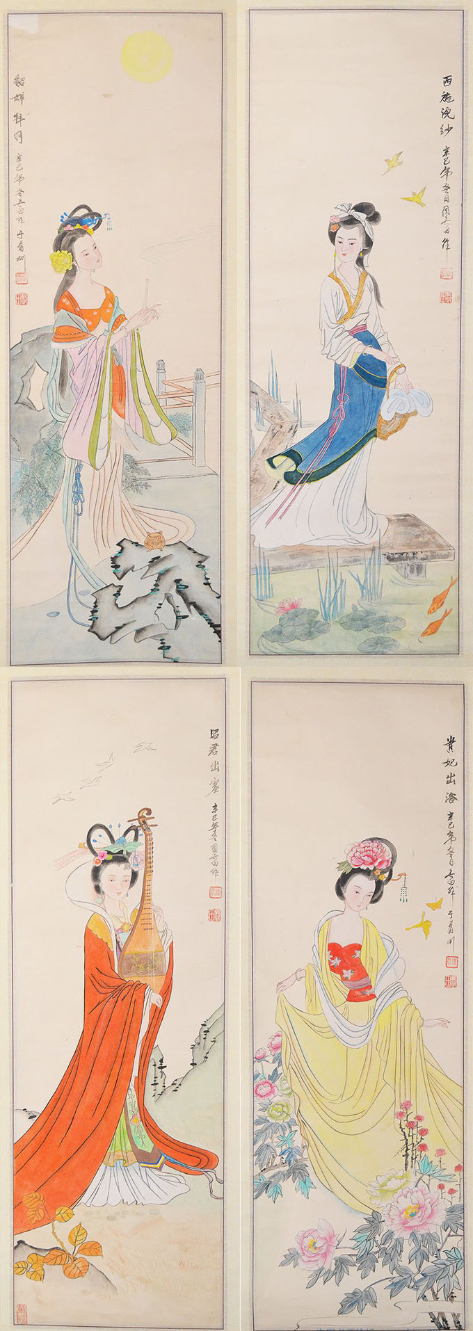 四大美女供大家鉴赏专业书画扫描复制装裱