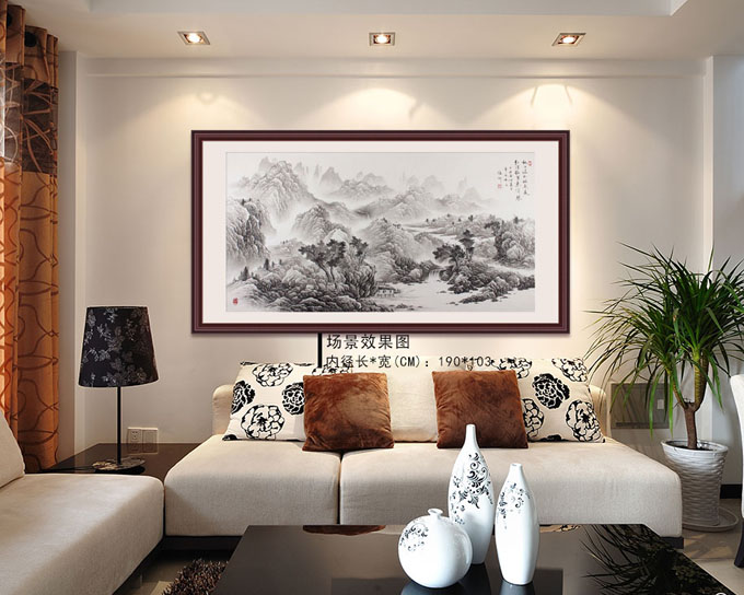 中国山水画装裱，中国山水画复制，美林印象